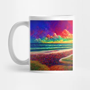 Psychedelic Beach Landscape Mug